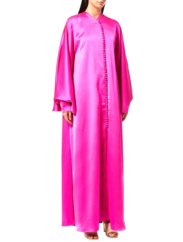 Cape sleeves satin kaftan – Rasario 